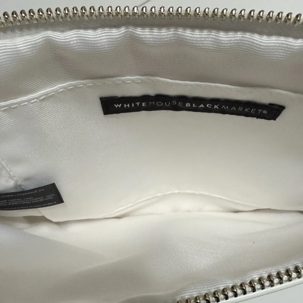 White House Black Market Studded Clutch Wristlet Purple Hydrangeas NWT - Picture 3 of 4